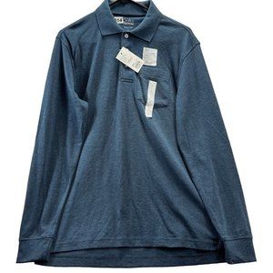 croft and barrow Mens long sleeve Polo size s Color Blue One Pocket